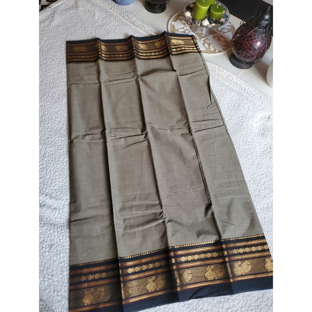 NWOT Women New Pure Cotton Kanchipuram Saree Handloom Festive